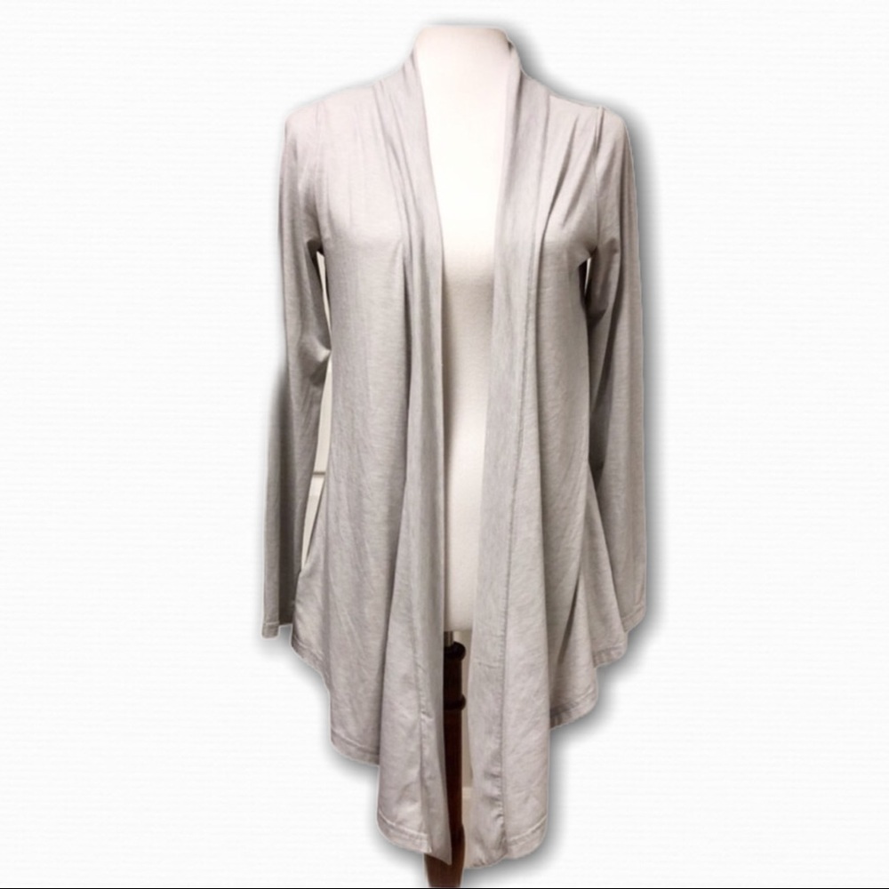 Eddie Bauer Gray Open Front Cardigan S